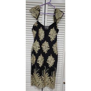 Gold and Black Dress